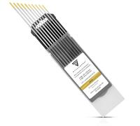 10 x STAHLWERK TIG electrodos de soldadura de tungsteno 1,6 x 175 mm WC20 Sin torio - para acero, acero inoxidable, aluminio, cobre, gris, 10 pzs.