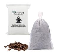 100 - 400 bolsas desechables de filtro de té, de algodón, vacías, con cierre de cordón, para hojas sueltas (9 x 7 cm)