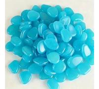 100/500 piezas/bolsa, Piedra Luminosa, Piedra Decorativa para Embellecimiento de Macetas y Peceras (0,31 * 0,39 pulgadas) - 100 piezas - Azul Edición Estándar