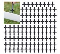 100 adaptadores de rosca de arranque para tubo de PVC de 4/7 mm, piezas de sistema de riego por goteo compatibles con accesorios de montaje de tubería de HDPE, kit de riego de jardín, color negro