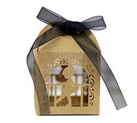 100 cajas de regalo de papel con perlas de ángel bailando con cinta para decoración de baby shower, boda, fiesta, suministros para baby shower