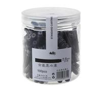 100 cartuchos de tinta de repuesto para pluma estilográfica, diámetro de orificio de 2,6 mm, repuesto para convertidor de fuente de prensa