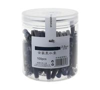 100 cartuchos de tinta de repuesto para pluma estilográfica, diámetro de orificio de 2,6 mm, repuesto para convertidor de fuente de prensa