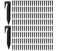 100 clavijas para cables de límite robóticos de cortacésped, anclaje de tierra, ganchos de tierra, picos de tierra, ganchos para cortacésped robótico, cable límite, cable límite, compatible con