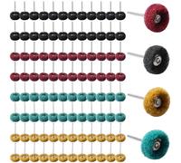 100 discos abrasivos de 25 mm, discos abrasivos de grano 120/180/320/400, ruedas de pulido con mango de 3 mm, accesorio de pulido para herramientas rotativas Dremel