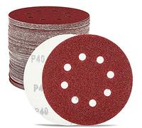 100 discos de lijado, discos de lijadora orbital de 125 mm, 8 agujeros, gancho y bucle de 5 pulgadas, 40/60/80/100/120/150/180/240/320/400, surtido de papel de lija para lijadora orbital