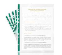 100 fundas perforadas A4 de alta resistencia para archivar, transparente, 90 micras