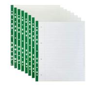 100 fundas perforadas de calidad A4 de 50 micrus, resistentes bolsillos perforados, cristal transparente