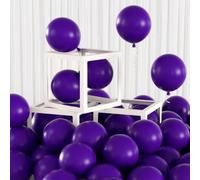 100 globos pequeños de 5 pulgadas, color morado oscuro mate de 5 pulgadas, mini guirnalda de globos de color morado oscuro mate para rellenar el espacio del arco, decoraciones de fiesta de cumpleaños