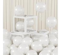 100 globos pequeños de 5 pulgadas de color blanco perla, kit de globos de látex de 5 pulgadas para bodas, baby shower, decoraciones de fiesta de cumpleaños