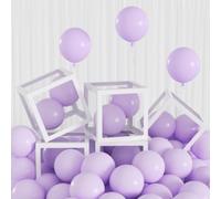 100 globos pequeños de látex morado pastel de 5 pulgadas, mini globos de látex de lavanda mate para baby shower, despedida de soltera, decoración de fiesta de cumpleaños de princesa mariposa
