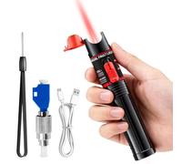 100 mW Visual Fault Locator recargable con conector universal de 2,5 mm FC/SC/SF, adaptador FC macho a LC hembra, 100 - 120 km VFL, cable de fibra óptica, comprobador de cable de fibra óptica