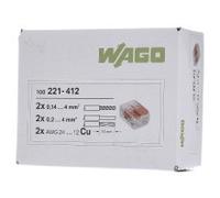 100 Pieza Terminal de conexión compacto de 2 hilos a 4 mm² 221-412 | WAGO | 221-412 | Terminal sin tornillos o a presión