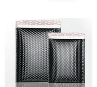 100 Piezas Bolsa De Envío De Embalaje Bolsas De Mensajería Impermeables Negras Autoadhesivas Sobres De Burbujas Acolchados Bolsas De Envío-Negro-15 * 20cm