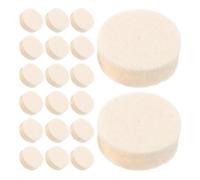 100 Piezas Cabezales de Pulido de Lana para Rueda Pulidora | Espesor 8mm, para Joyería y Tallado en Piedra, Blanco, Kit Portátil para Trabajo Preciso