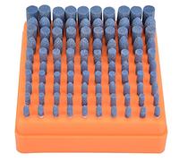 100 piezas de cabeza de piedra para pulir, disco de muela abrasiva con vástago de 3 mm, brocas abrasivas para amoladora eléctrica, formas cilíndrica y en punta para el pulido de (Azul)