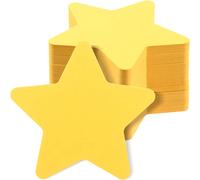 100 Piezas, Decoración de Pared para Fiestas Escolares, Tarjetas de Papel en Forma de Estrella para Tablero de Anuncios, Proyectos de Manualidades Escolares Yellow-100pcs