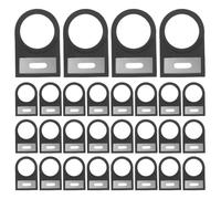 100 Piezas Placa de Identificación de Interruptor Pulsador Negra | Plástico Pc, Diseño Clip de Tarjeta, Ajuste para Gabinetes y Puertas de Control