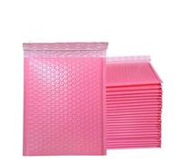 100 Piezas Sobres De Correo Acolchados para Embalaje Bolsa De Envío Suministros De Negocios Negros-Rosa-15 * 18 Cm