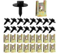 100 Piezas Surtido de Tornillos y Grapas, para Carrocería, Tuercas de Clips