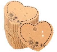 100 Piezas Tarjetas Porta Pendientes de Papel Kraft | Cartón Plegable Orificios Precortados, Exhibición Portátil, Uso en Tienda y Organización Doméstica