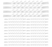 100 Piezas Tiras Antideslizantes de Silicona, Blanco | Soporte para Tirantes, para Perchas Plásticas Lisas, Superficie Antideslizante, Ropa de Seda y Satén