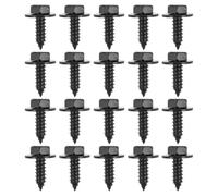 100 Piezas Tornillos de Carrocería Autorroscantes Hexagonales | Revestimiento de Guardabarros y Paneles, Ajuste Uniforme, Cabeza Arandela Integrada, Uso Técnico