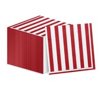 100 servilletas a rayas rojas y blancas, servilletas de papel para carnaval, fiesta de circo, cumpleaños, baby shower