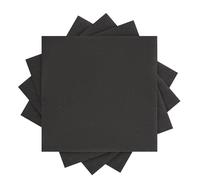 100 servilletas de cóctel plegadas de 12,7 x 12,7 cm, servilletas desechables para bebidas, para cenas, bodas, fiestas de cumpleaños, color negro