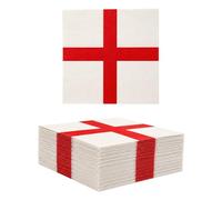 100 servilletas de papel impresas de 2 capas, suministros de fiesta de San Jorge, para eventos deportivos de Inglaterra, pub, fútbol, copa del mundo, celebraciones, fiestas