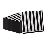 100 Servilletas De Rayas Blancas Y Negras, Suministros De Fiesta En Blanco Y Negro, Papel Blanco Y Negro, Servilletas De Almuerzo Para Fiesta De Halloween, Cumpleaños, Baby Shower, Boda