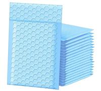 100 sobres de correo acolchados con burbujas azules para embalaje, bolsa de envío con autosellado, acolchado de burbujas, color azul, 13 x 18 cm