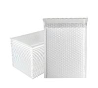 100 sobres de correo acolchados con burbujas blancas, sobres de correo de polietileno para embalaje, bolsa de envío autosellada, acolchado de burbujas, verde-blanco-18 * 23cm