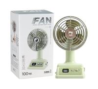 100 Speed Vintage Desk Fan USB Rechargeable Portable Desktop Cooling Fan