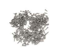100 tornillos autorroscantes M2, surtidos de 4 mm, 6 y 8 longitud, máquina cabeza redonda en cruz(Silver)