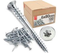 100 tornillos espaciadores 6 x 80 mm, tornillos espaciadores galvanizados