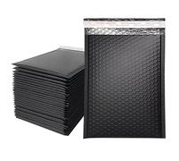 100 Uds. Sobres acolchados autosellados de burbujas polietileno for correo, bolsas sobres embalaje envío para Cosméticos(Black,15 * 18cm)