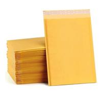 100 Uds. Sobres de papel Kraft sobres acolchados sobres de envío autosellados bolsa de embalaje de envío bolsas de almacenamiento de mensajería-amarillo-13 * 18cm