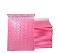 100 Uds. Suministros de embalaje bolsa de embalaje de sobre bolsas de envío paquete pequeño de correo-rosa-13 * 15cm