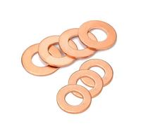 100 unidad M12 Arandelas planas de cobre rojo,12 * 20 * 2mm