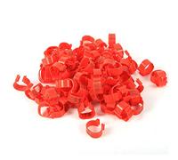100 Unids/bolsa 16MM 001-100 Anillos De Plástico Numerados Para Aves De Corral, Pollos, Patos, Ganso(rojo)