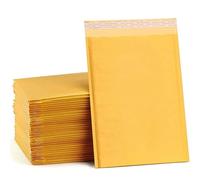 100 Unids Burbuja Buffer Anti-caída Protección Globo Impermeable Bolsa de Embalaje Negro Paquete de Mensajería Sobre Mailer-Amarillo-18 * 23cm