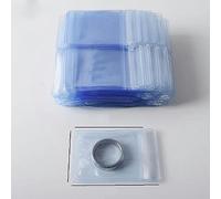 100 Unids/lote Bolsa Transparente Con Cierre De Cremallera Joyería Jade Regalo Artesanía Almacenamiento Bolsas De Embalaje Reutilizable Resellable Agarre Sello-Azul Claro-8x12cm-Otro