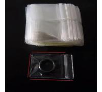 100 Unids/lote PVC Antioxidante Bolsa Transparente con Cierre de Cremallera Joyería Jade Regalo Artesanía Almacenamiento Bolsas de Embalaje Reutilizable Resellable Agarre Sello-Transparente-9x13cm-O