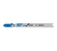 Bosch Professional 100x Hojas de sierra de calar T 118 A Basic for Metal (para Láminas de acero, accesorios Sierra de calar)