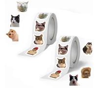 1000 pegatinas de memes de gatos, pegatinas divertidas para gatos, rollo de pegatinas impermeables para coche, para portátil, botella, pulsera, escuela, familia, Navidad, Halloween