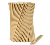 1000 unidades de pajitas de papel desechables marrones para beber, 19,7 cm x 0,6 cm - 100% biodegradables y compostables