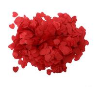 10000 confeti de papel de seda biodegradables, corazones blancos, 1,5 cm, para bodas, cumpleaños y celebraciones, decoración de mesa ecológica (rojo)