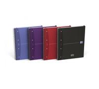 100104738 cuaderno y block A4 Púrpura, Azul, Rojo, Negro- Pack de 5 unidades 100104738