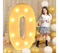 100cm-310mm Letra Gigante LED Iluminada O, Letrero Luminoso de Marcesina en Mosaico, Lámparas de Letras LED para San Valentín, Cumpleaños, Navidad, Año Nuevo